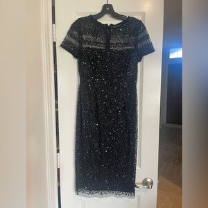 Adrianna Papell black sequin dress
